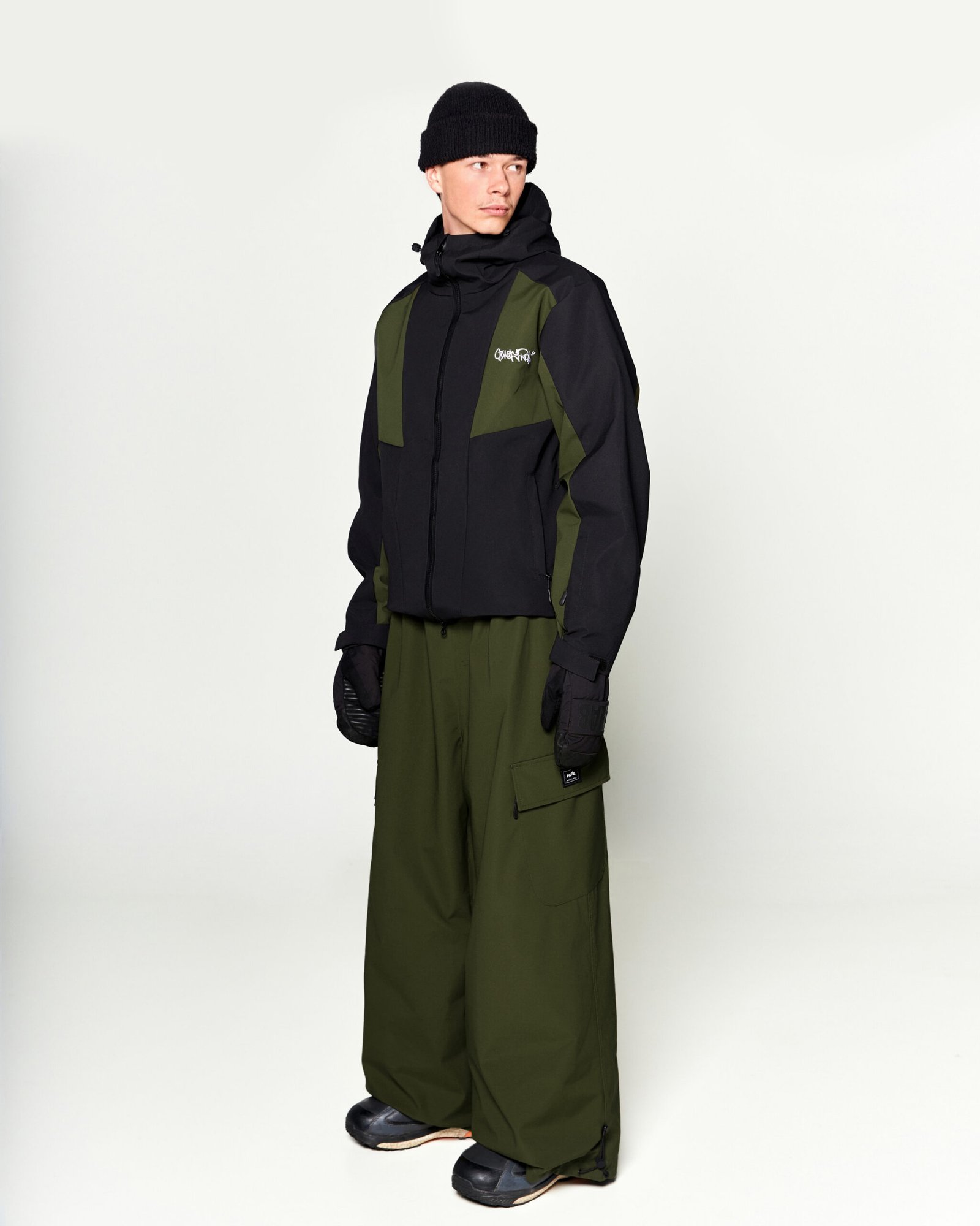 TWIN LINE 30K SNOW JACKET | BLACK GREEN - Image 4