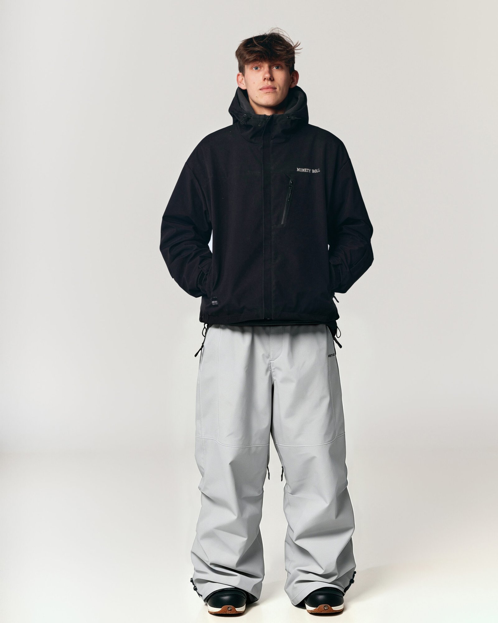 PINNACLE 30K WIDE CUT SNOW PANTS | LIGHT GREY - Image 3