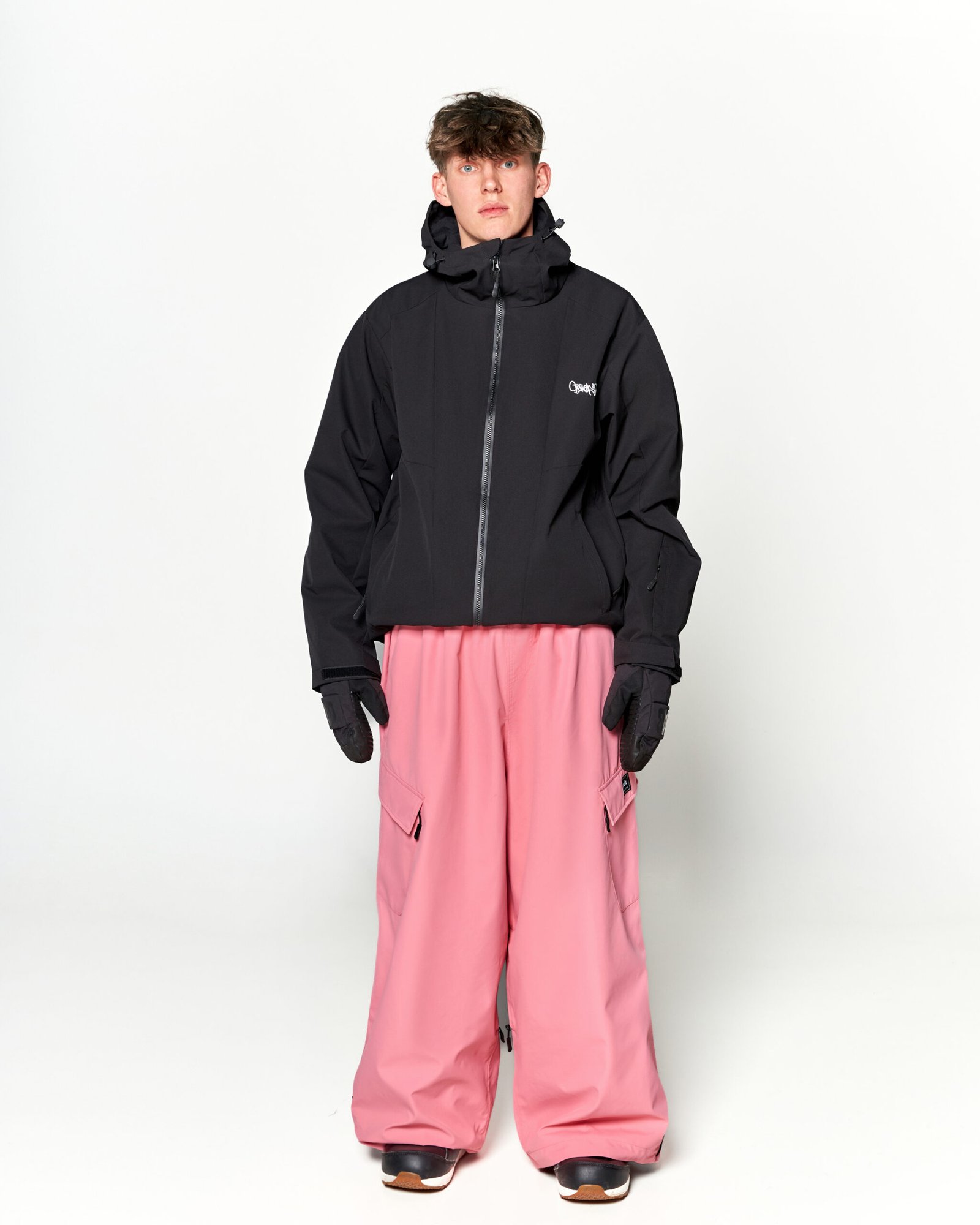 DOWNTOWN 30K CARGO BAGGY SNOW PANTS | PINK - Image 3