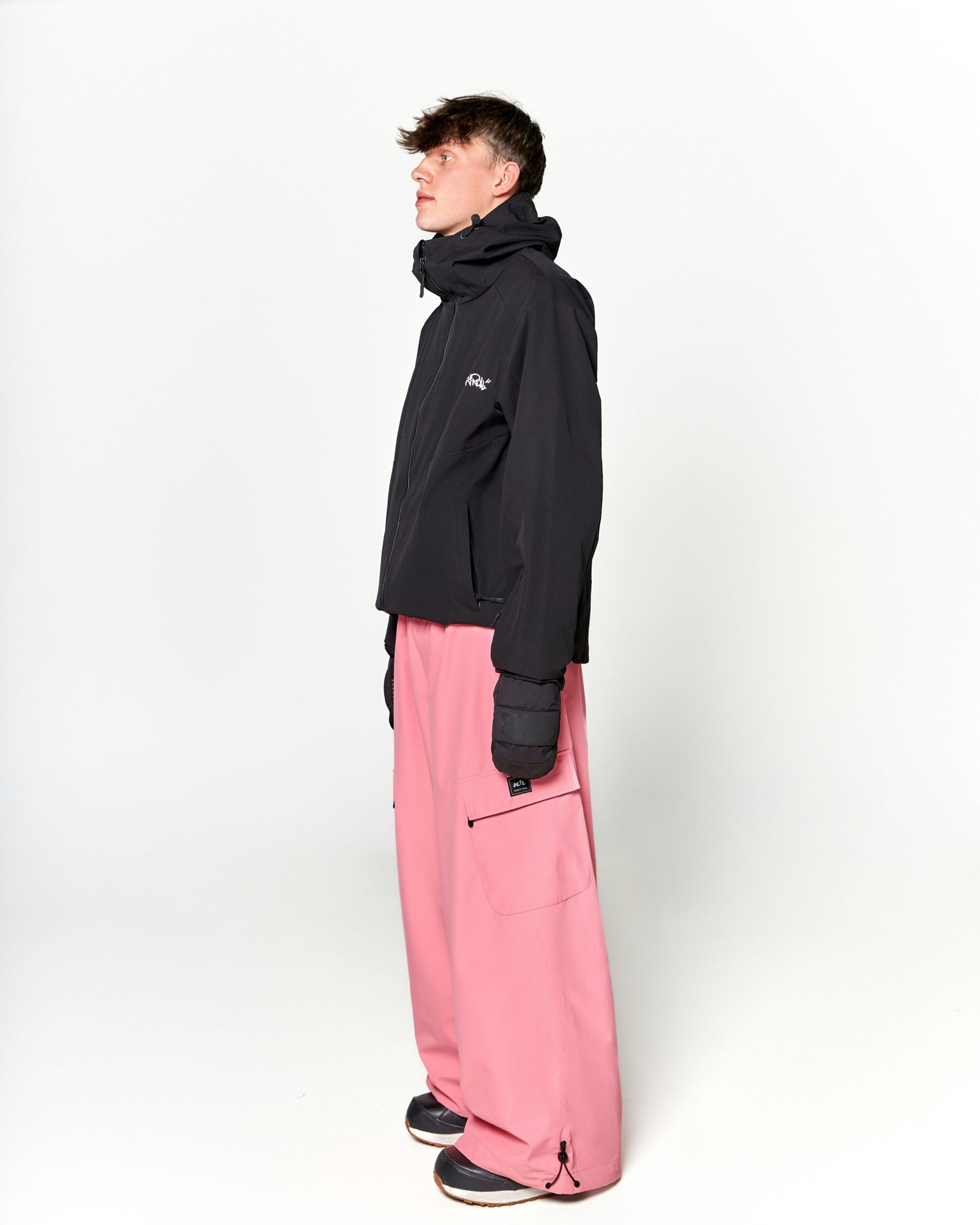 DOWNTOWN 30K CARGO BAGGY SNOW PANTS | PINK - Image 4