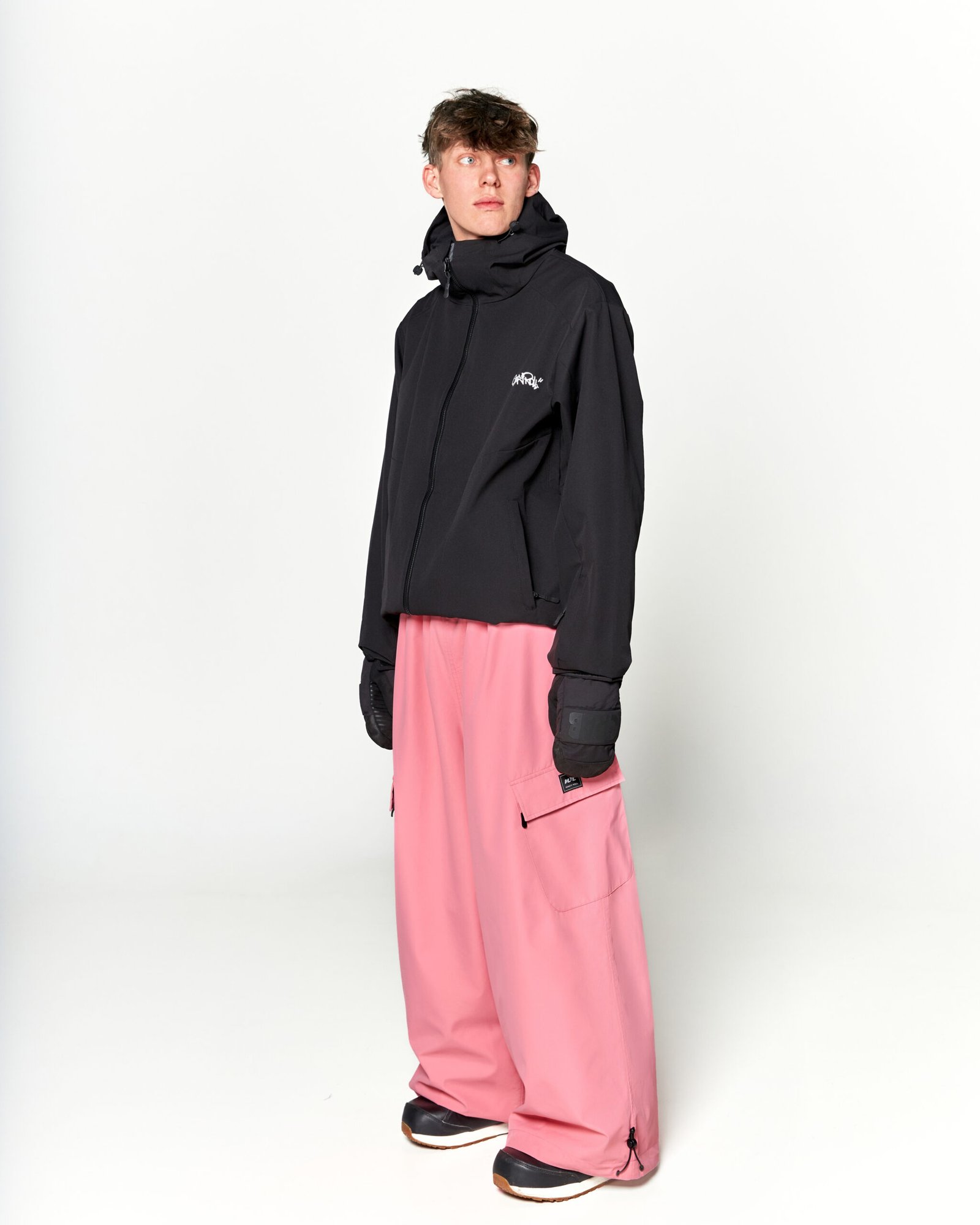 DOWNTOWN 30K CARGO BAGGY SNOW PANTS | PINK - Image 5