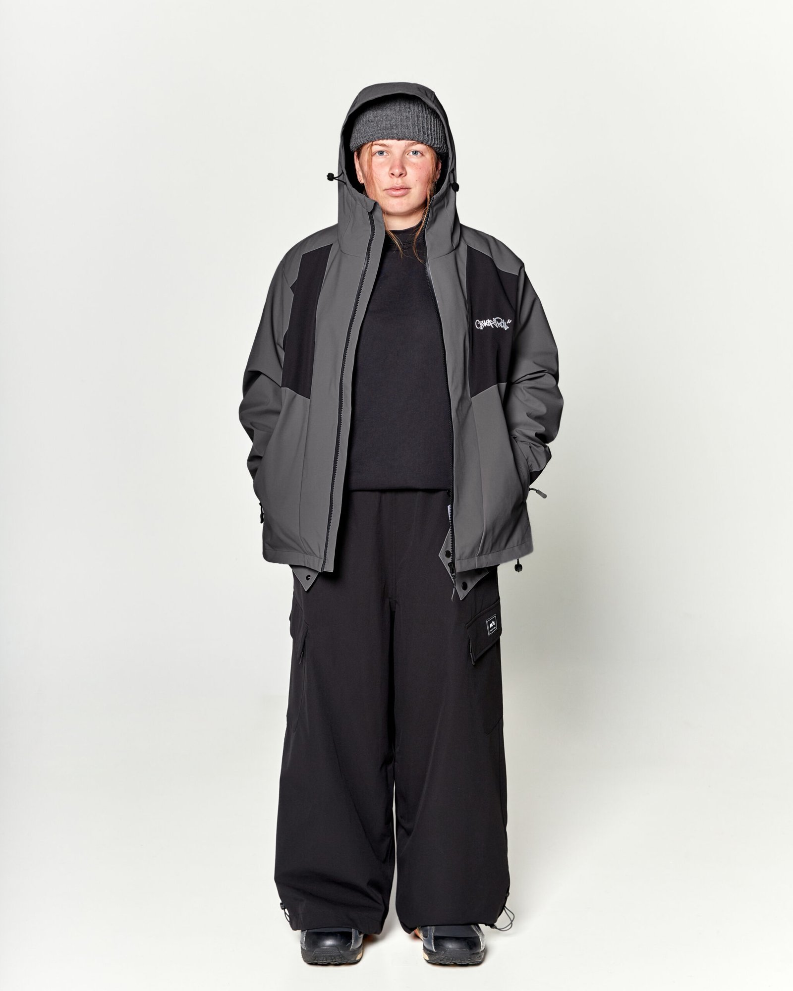TWIN LINE 30K SNOW JACKET | GREY BLACK - Image 3