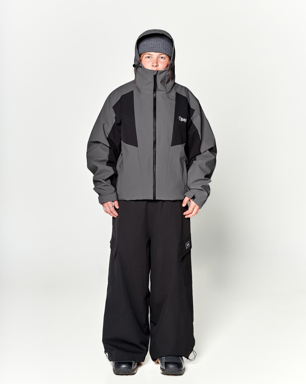 TWIN LINE 30K SNOW JACKET | GREY BLACK - Image 4