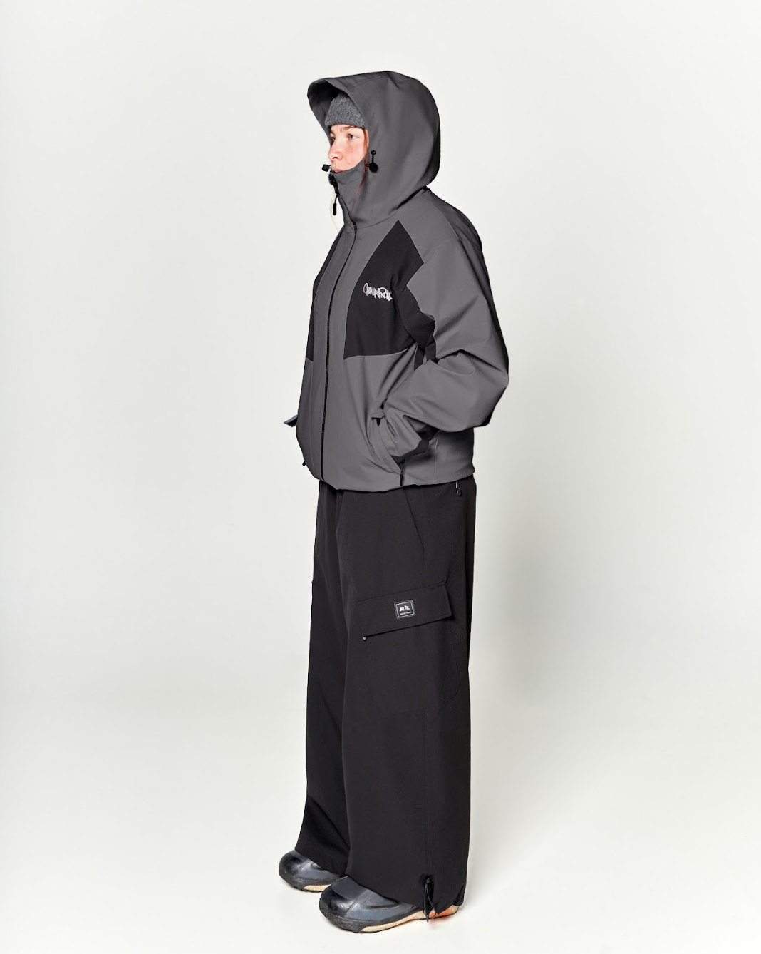 TWIN LINE 30K SNOW JACKET | GREY BLACK - Image 5
