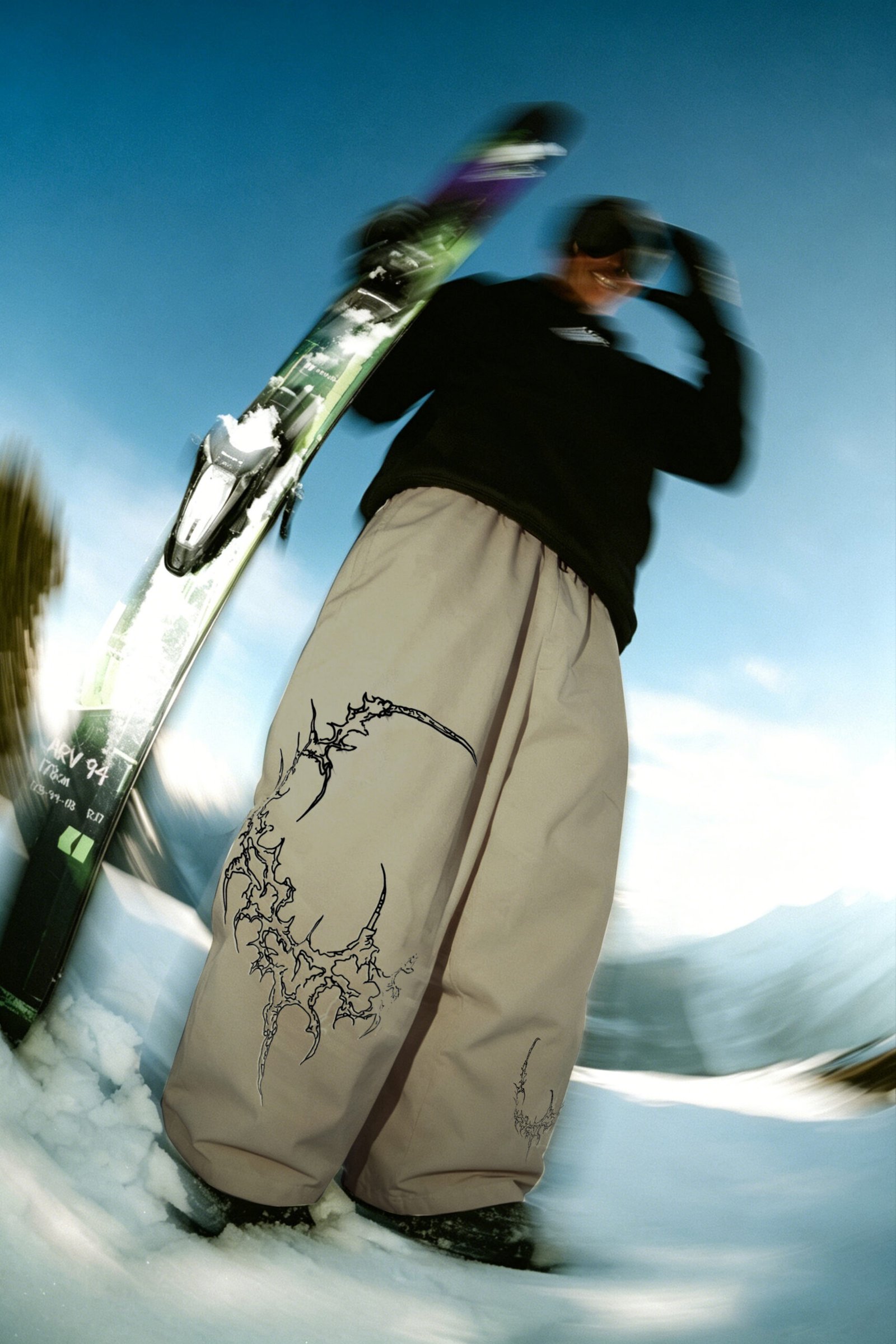 DOWNTOWN EMBROIDERY 30K SNOW PANTS | TAN BEIGE - Image 15