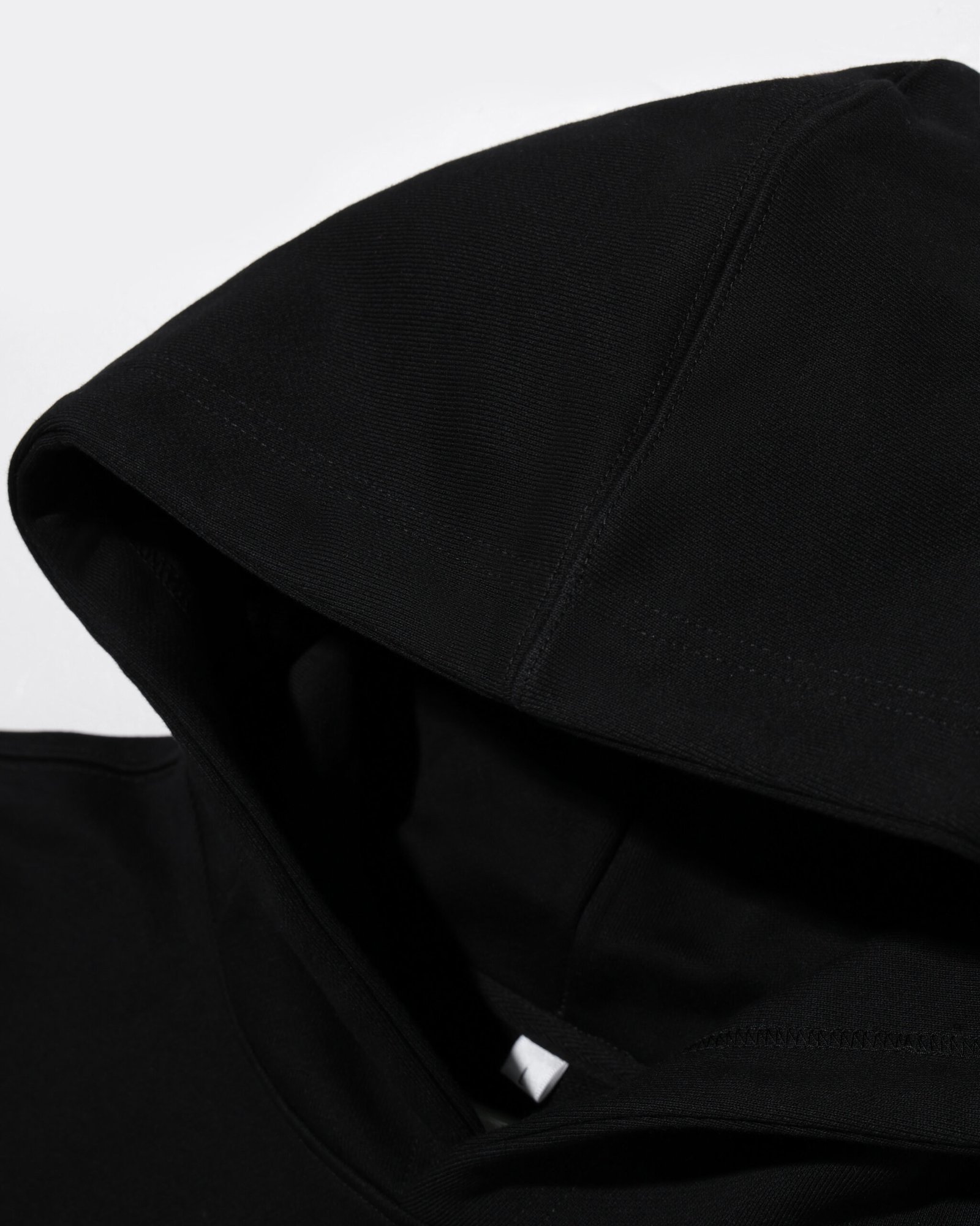 COTTON COLDLINE HOODIE – BLACK - Image 8