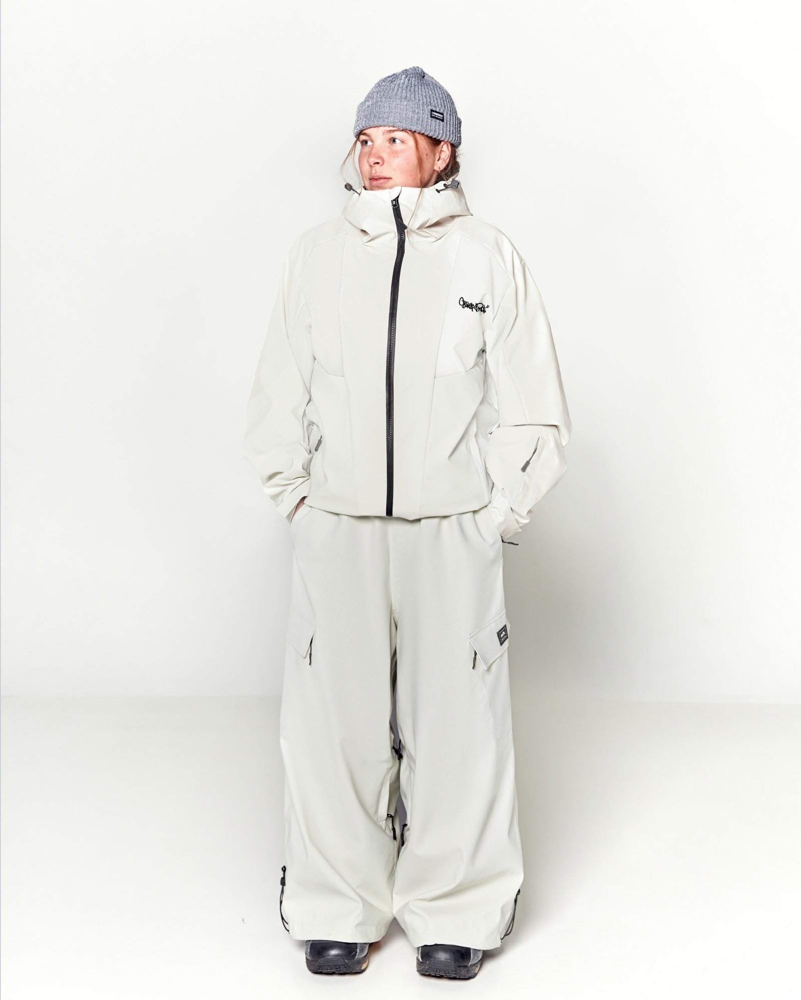 TWIN LINE 30K SNOW JACKET | STONE WHITE - Image 3
