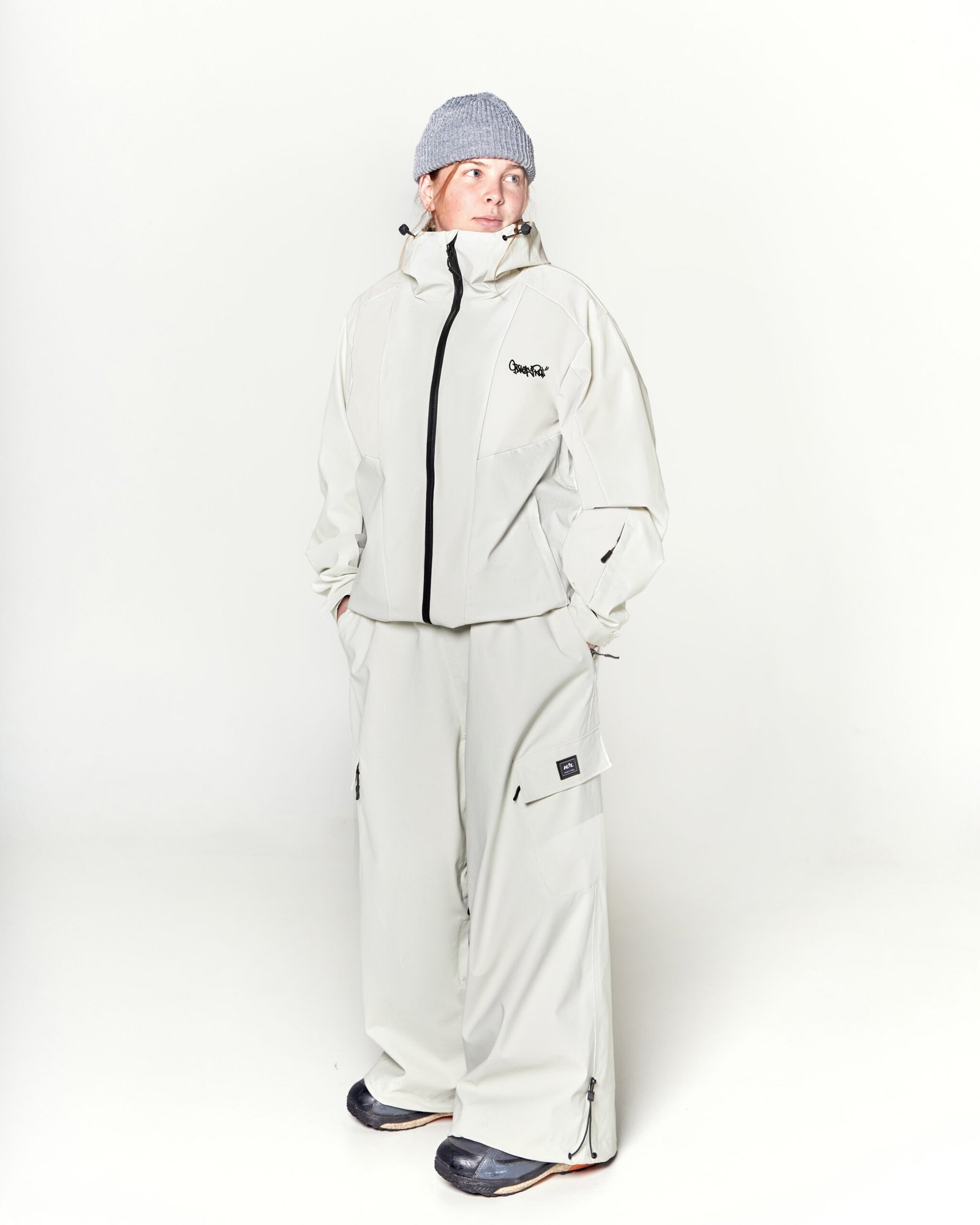 TWIN LINE 30K SNOW JACKET | STONE WHITE - Image 5