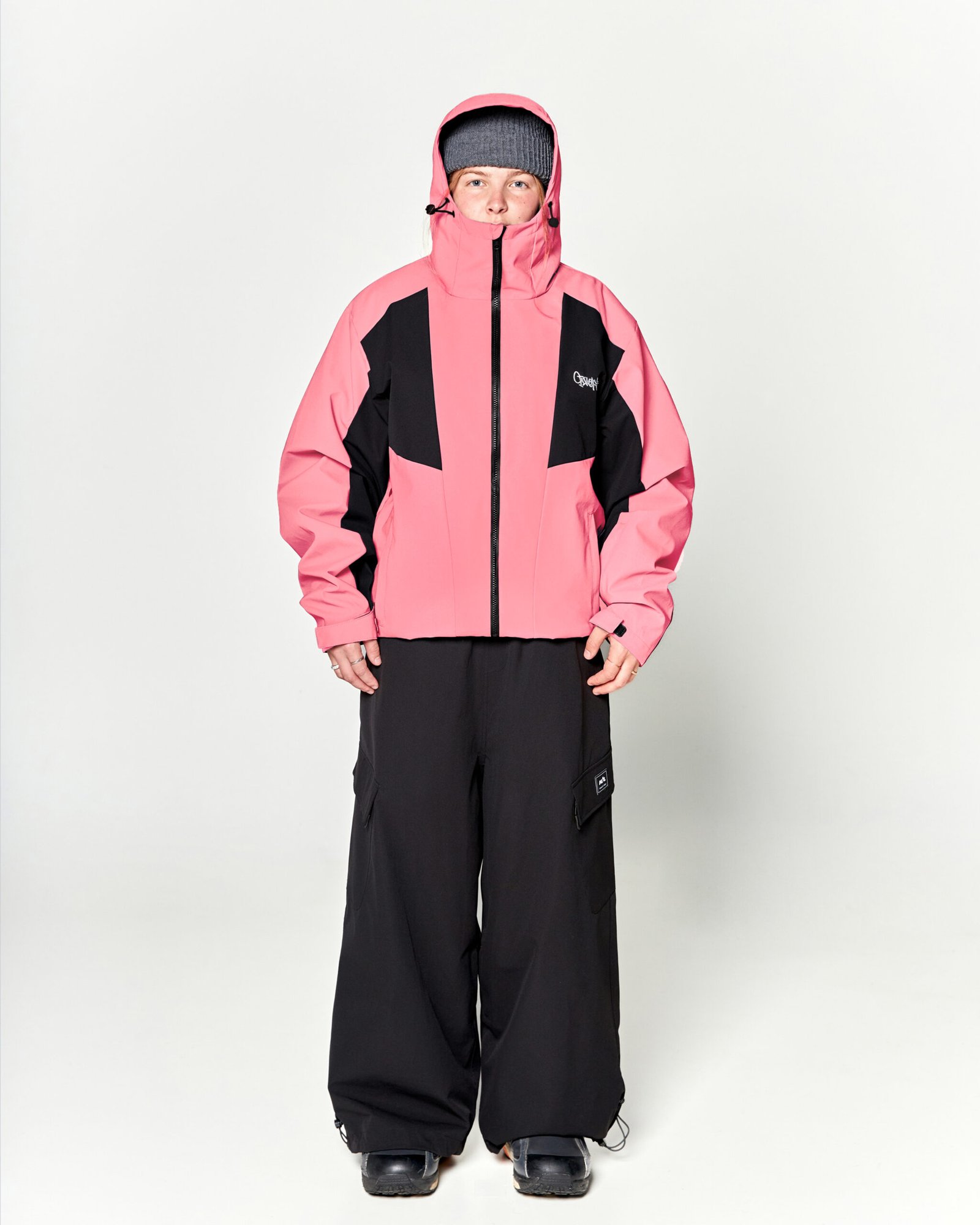TWIN LINE 30K SNOW JACKET | PINK BLACK - Image 3